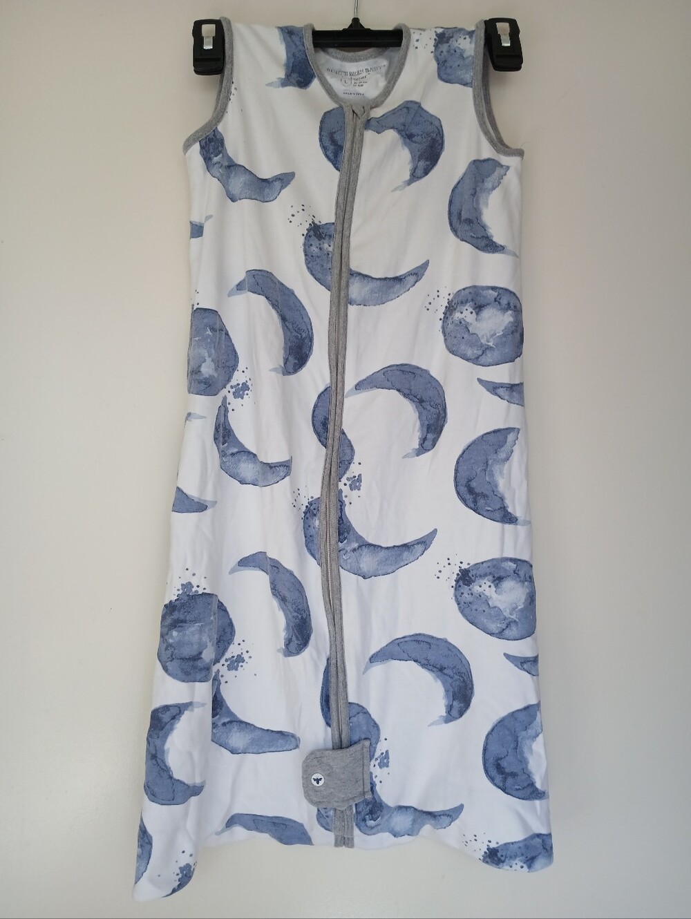 Burts Bees Baby Beekeeper Organic Cotton Sleep Sack Blue Moonprint Size Large